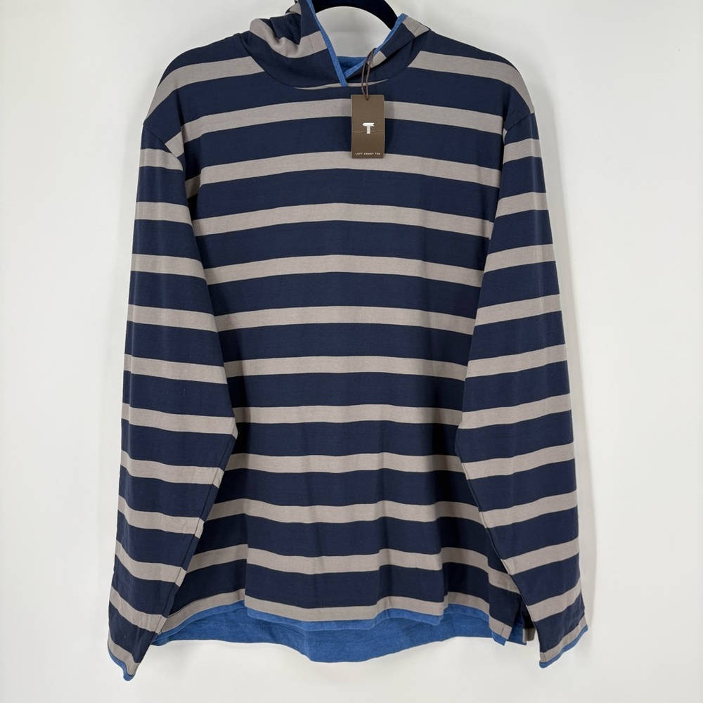 Left Coast tee Zuma Reversible Hoodie Blue/Gray XXL